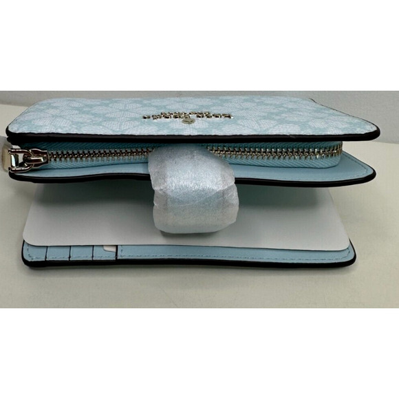 Coming 5/2 Kate Spade Signature Blue Glow, Spade Flower Bifold Wallet NWT - Picture 3 of 7